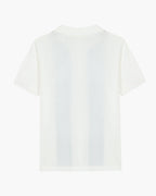 Men's Button-Through Polo with Contrast Front Stripes - White