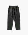 Men's Cropped Drawstring Trousers with Straight Legs - Black