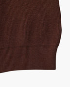 Men's Fine-Rib Half-Zip Jumper with a Stand Collar - Burgundy