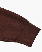 Men's Fine-Rib Half-Zip Jumper with a Stand Collar - Burgundy