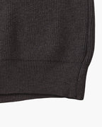 Men's Fine-Rib Half-Zip Jumper with a Stand Collar - Dark Grey