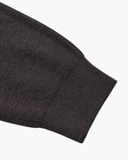 Men's Fine-Rib Half-Zip Jumper with a Stand Collar - Dark Grey