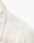 Men's Fine-Stripe Button Shirt with a Chest Pocket - White