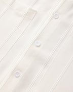 Men's Fine-Stripe Button Shirt with a Chest Pocket - White