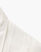 Men's Fine-Stripe Button Shirt with a Chest Pocket - White