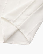 Men's Fine-Stripe Button Shirt with a Chest Pocket - White