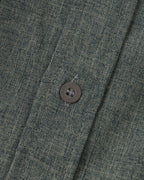 Men's Mandarin-Collar Short-Sleeve Shirt with Pocket - Grey