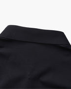 Men's Plain Button-Through Shirt with Pointed Collar - Black