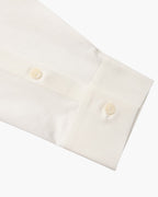 Men's Plain Button-Through Shirt with Pointed Collar - White