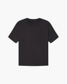 Men's Plain Crew-Neck T-Shirt with Straight Sleeves - Black
