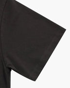 Men's Plain Crew-Neck T-Shirt with Straight Sleeves - Black