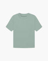 Men's Plain Crew-Neck T-Shirt with Straight Sleeves - Green