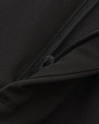 Men's Pleated Ankle-Length Trousers with Waist Tabs - Black