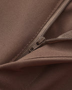 Men's Pleated Ankle-Length Trousers with Waist Tabs - Brown