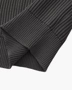 Men's Ribbed Crew-Neck Jumper with Long Sleeves - Grey