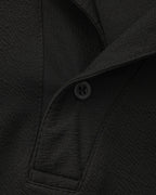 Men's Short-Sleeved Polo and Straight Trouser Set - Black