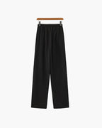 Men's Short-Sleeved Polo and Straight Trouser Set - Black