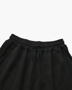 Men's Short-Sleeved Polo and Straight Trouser Set - Black