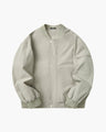 Men's Zip-Front Bomber Jacket with a Sleeve Pocket - Grey