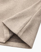 Women's Hooded Zip Jacket with Dropped Shoulders - Beige