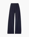 Women's Wide-Leg Trousers with a Gathered Waist - Black